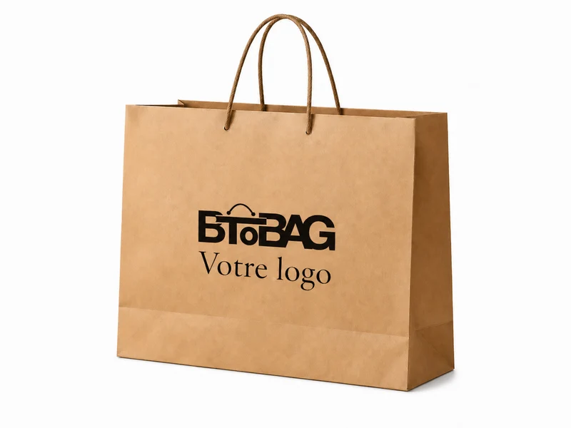 Sac kraft personnalisé haut volume