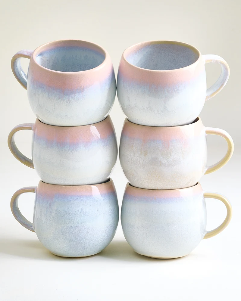 Nola Tasse groß rosé blau 6er-Set