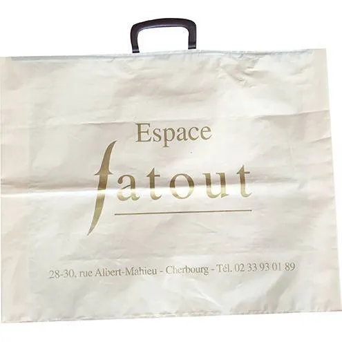 Sac plastique poignées rigides rapportées