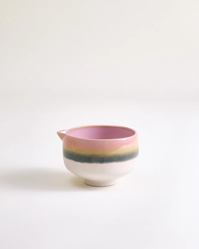 Nódoa Matcha Schale organic dipped rosa grün