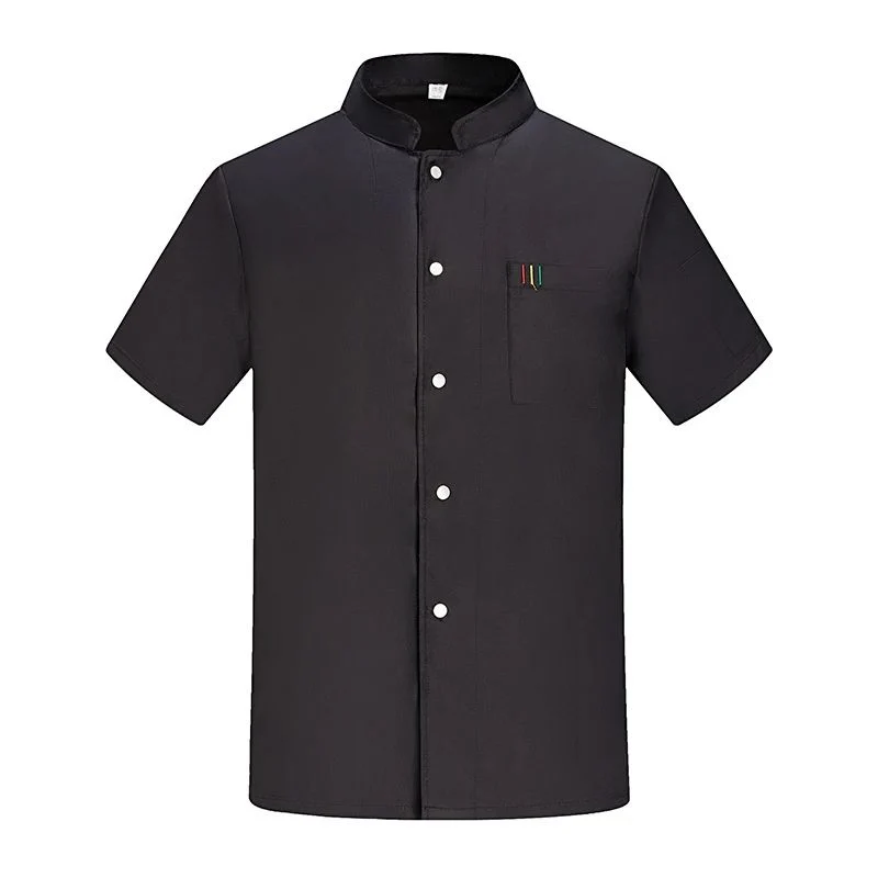 Veste de cuisine professionnelle – Blanc, Gris et Noir