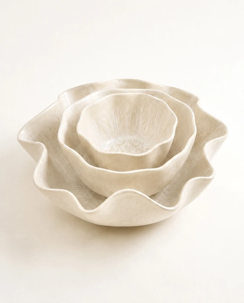 Sintra Geschirr-Set shell sand 3-teilig