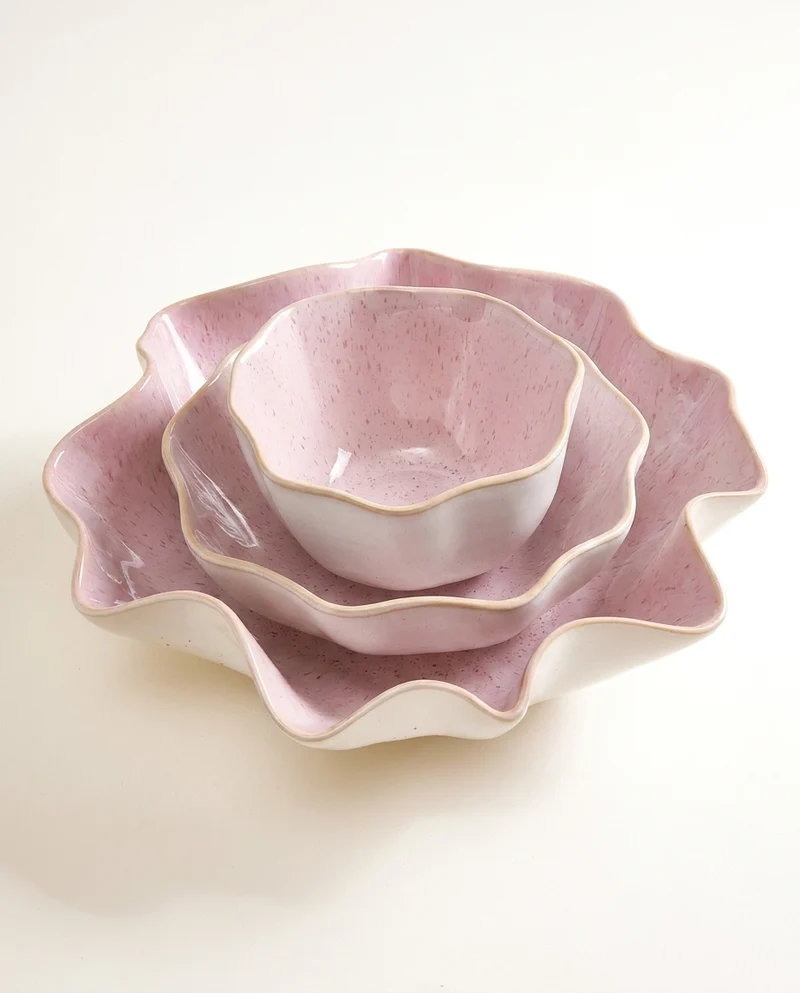 Areia Geschirr-Set shell rosé 3-teilig