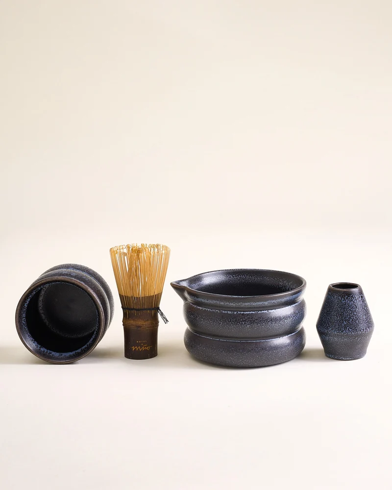 Turmalina Matcha-Set bubble 4-teilig schwarz