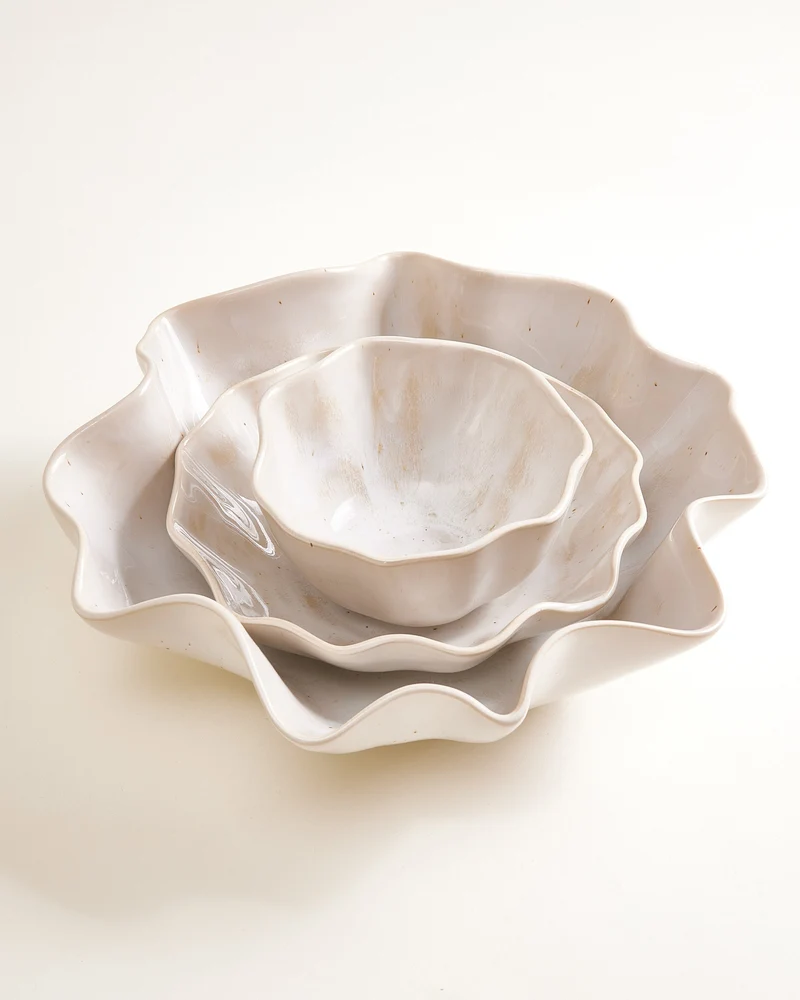 MaM x minimalara Geschirr-Set shell sand 3-teilig