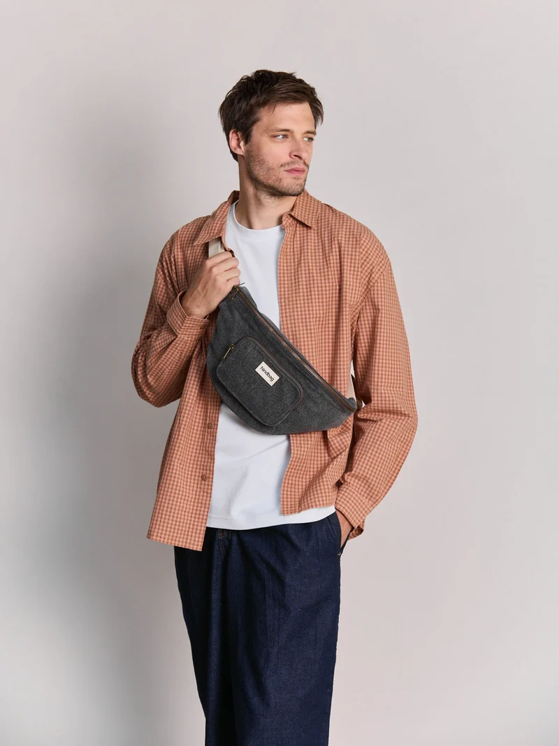 Sac banane Sofia denim gris foncé