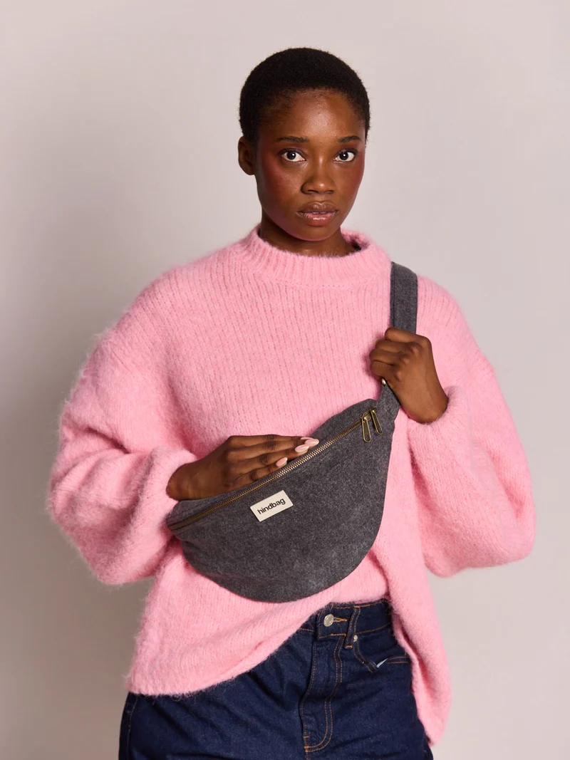 Sac banane Sasha denim gris foncé