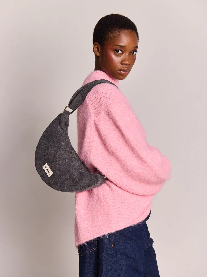Sac bandoulière Andrea denim gris foncé