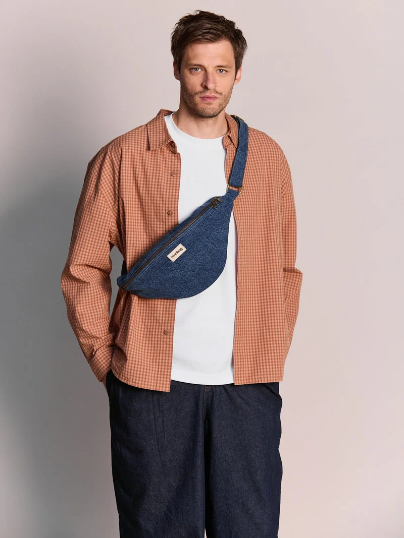 Sac banane Sasha denim bleu foncé