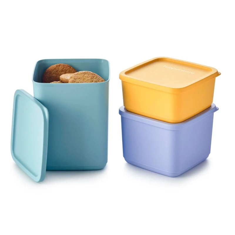 Set de 3 Boîtes Cubix (650 ml, 1 l, 1,8l )