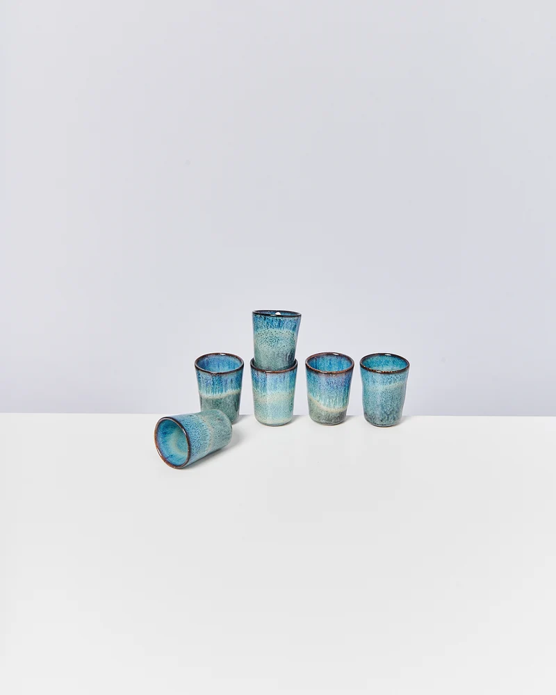 Madeira Espressobecher grünblau 6er-Set