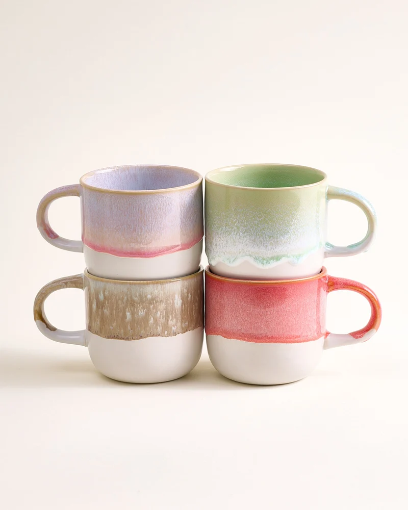 Coimbra Tasse groß Sunrise Blossom mix 4er-Set