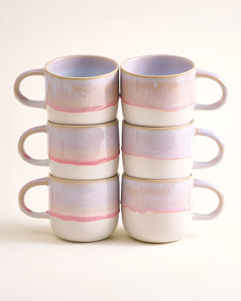 Coimbra Tasse groß rosé 6er-Set