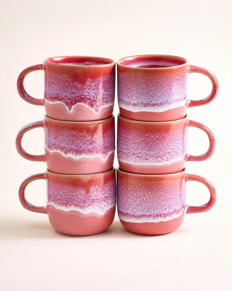 Coimbra Tasse groß rot 6er-Set