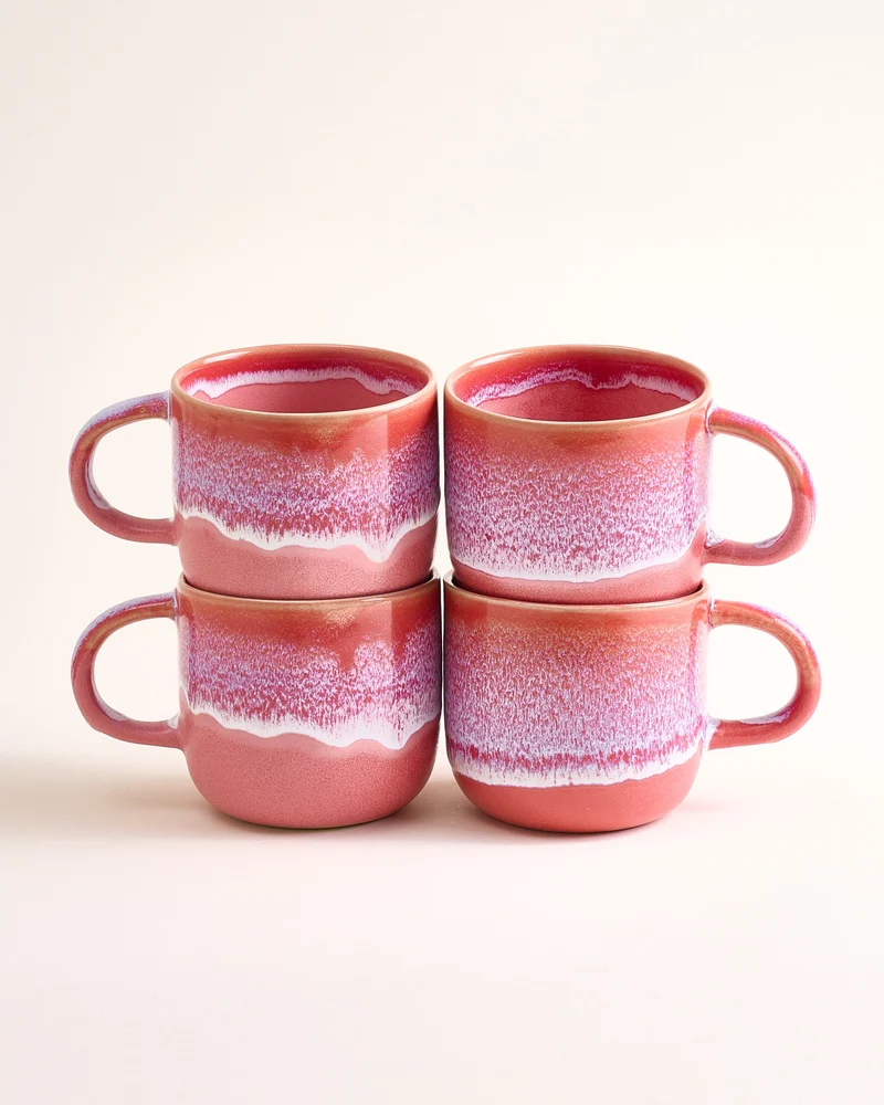 Coimbra Tasse groß rot 4er-Set