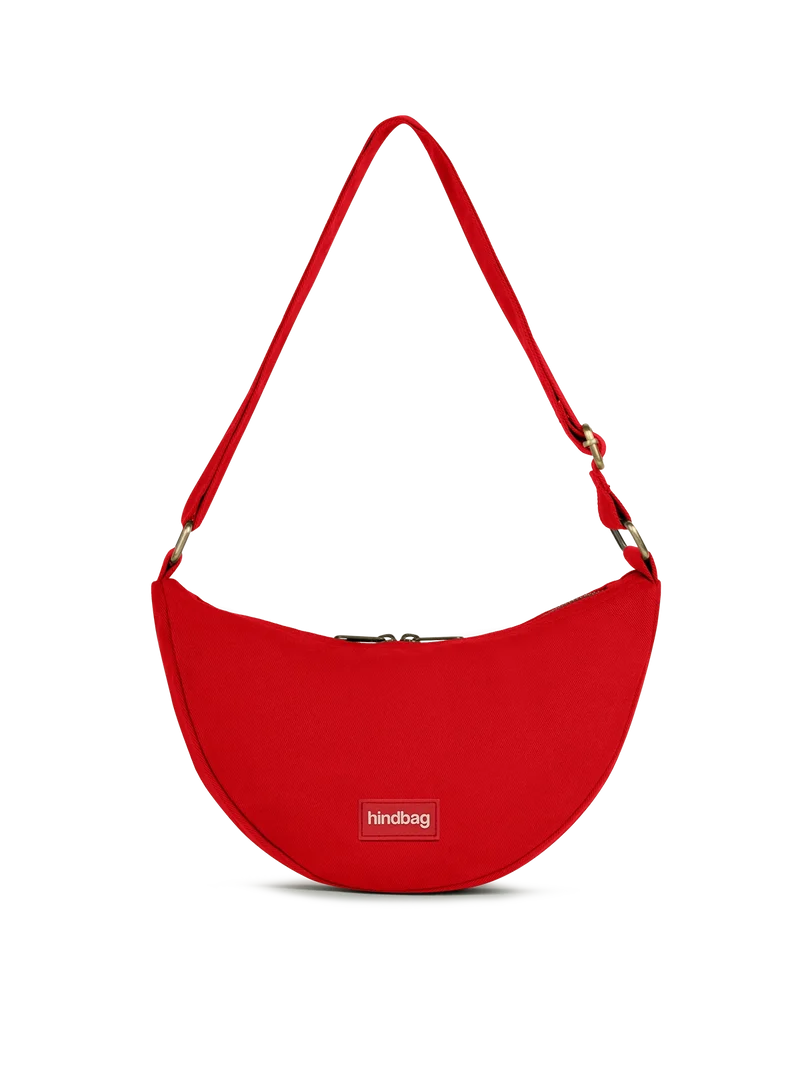 Sac bandoulière Andrea coton rouge carmin
