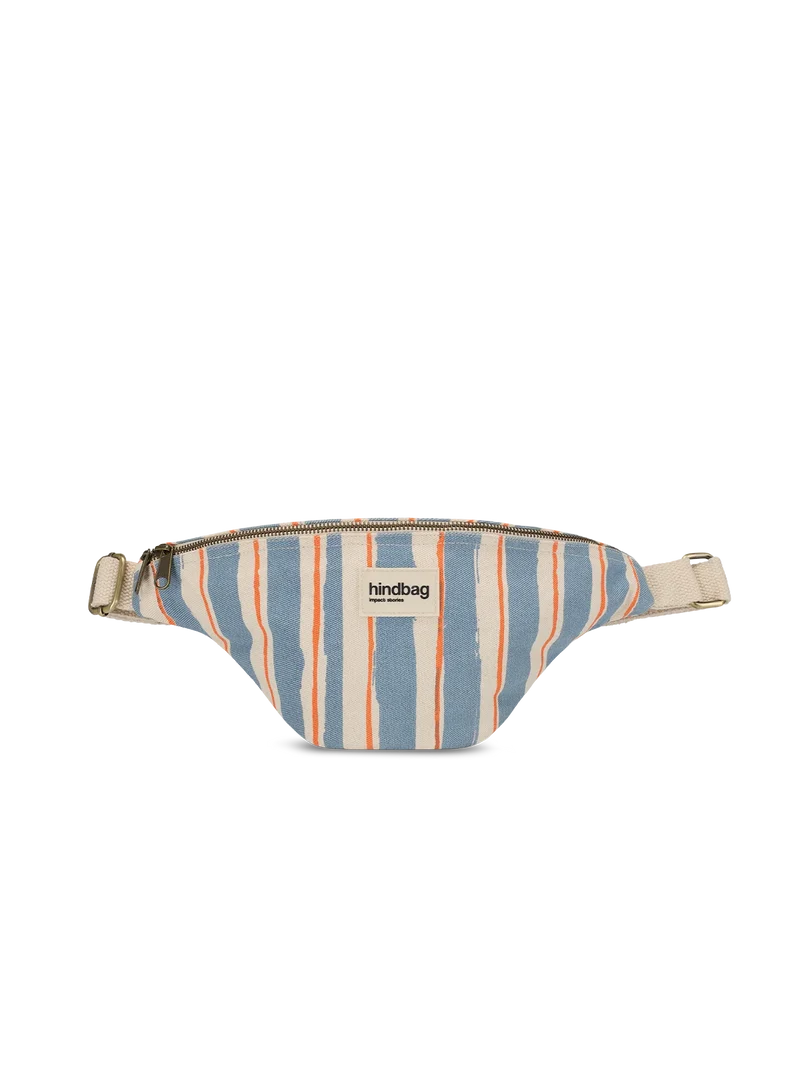 Sac banane Olivia Rayures orange et bleu