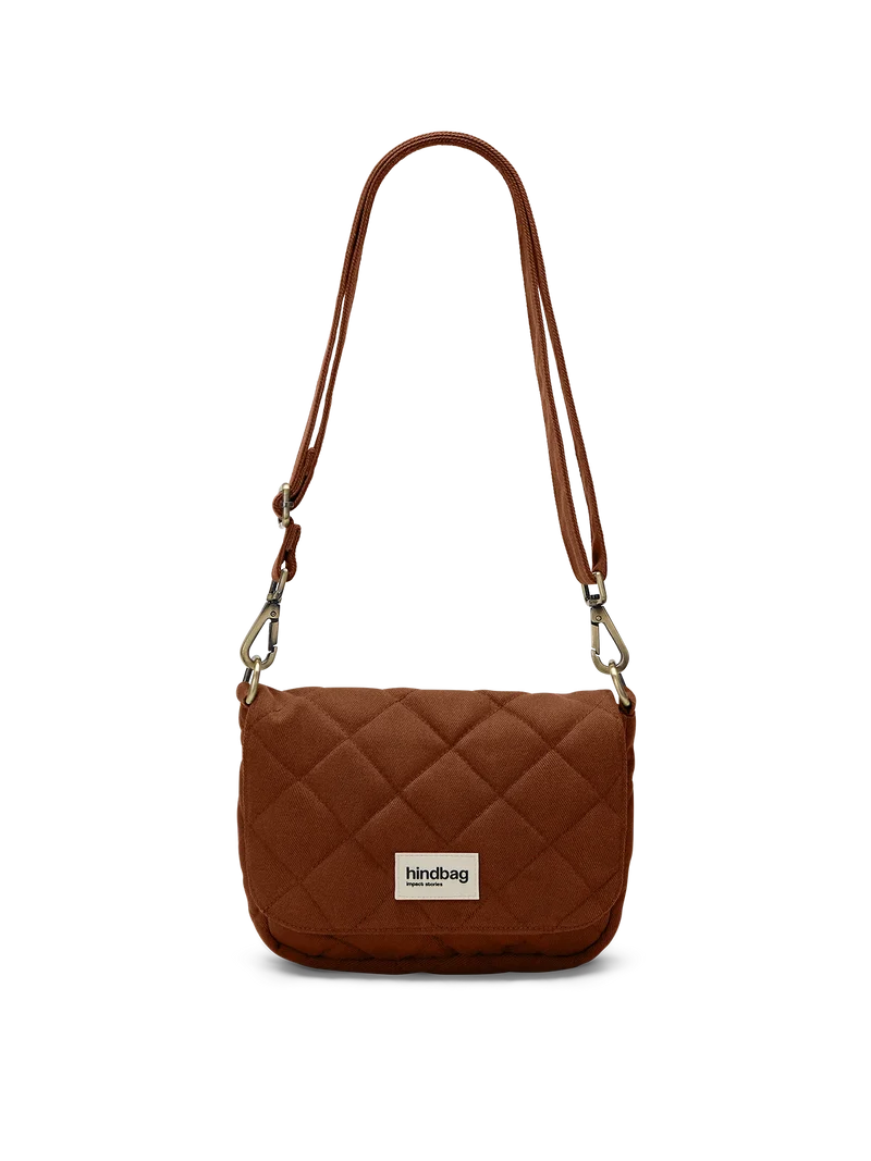 Sac à main matelassé Margault Chocolat