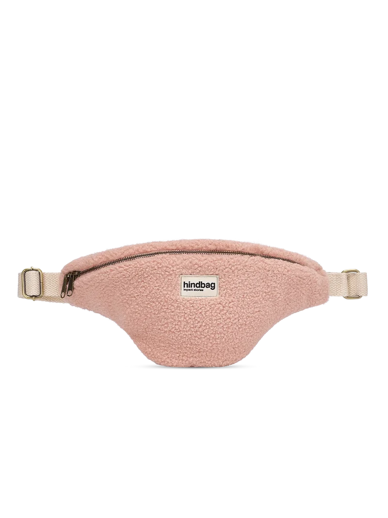 Sac banane L Sasha Teddy Rose poudré