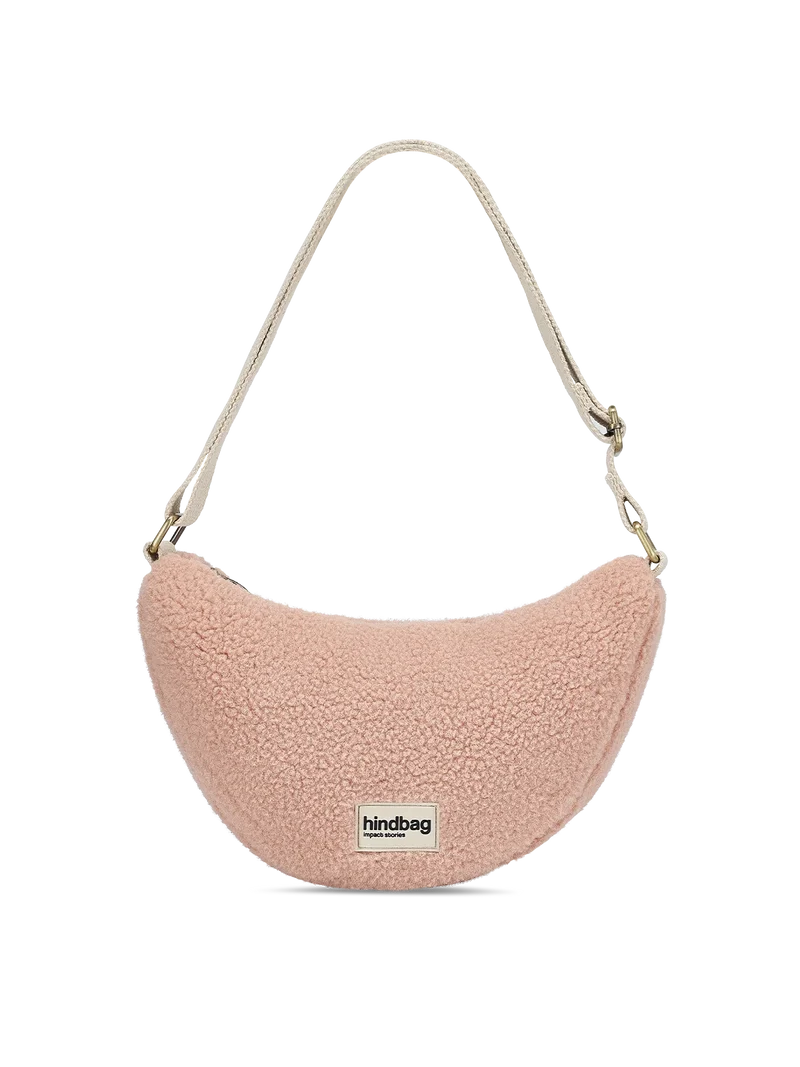 Sac banane Andrea Teddy Rose poudré