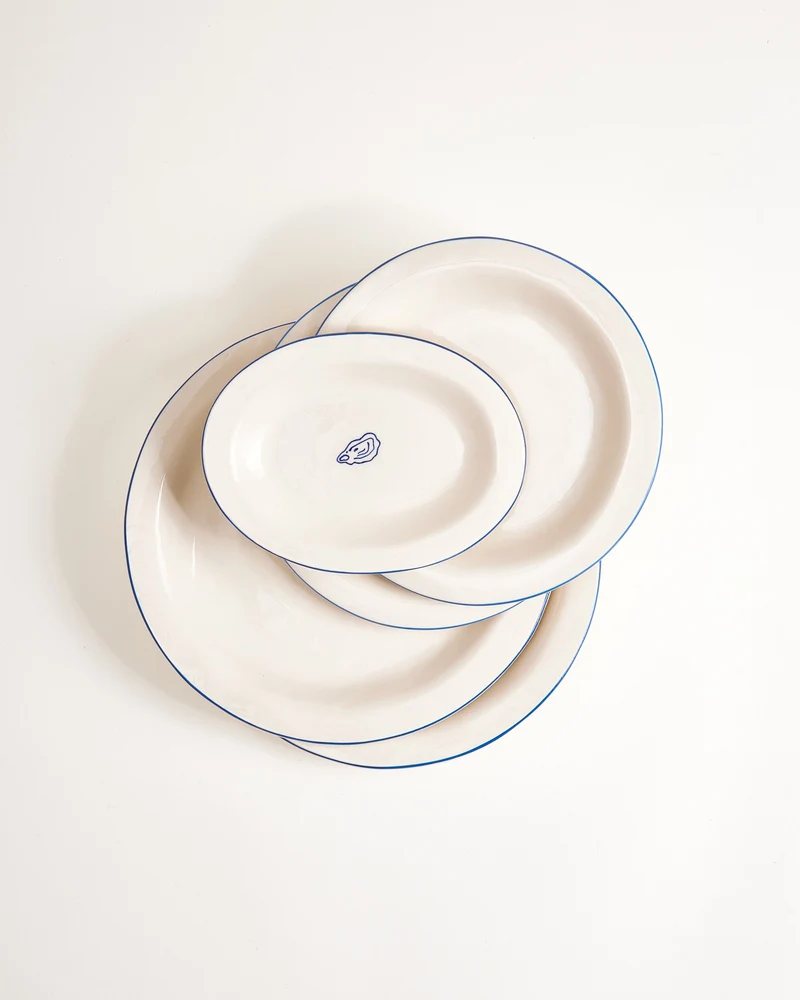 MaM x Sabre Paris Teller-Set blau 5-teilig