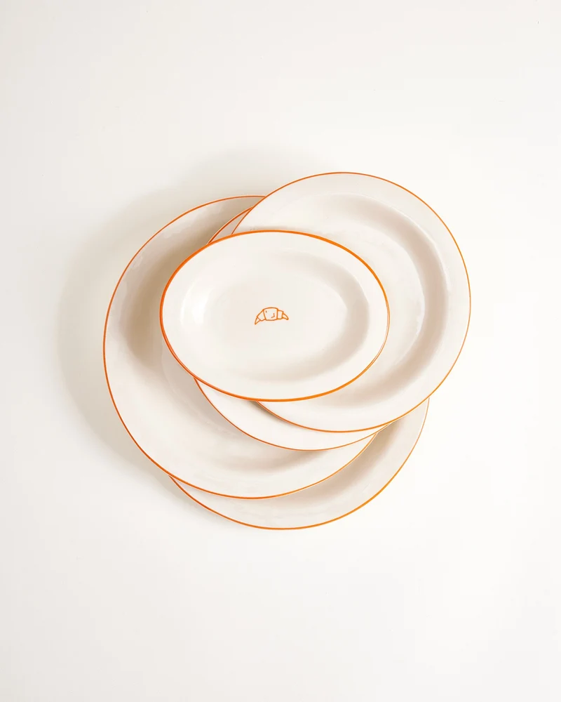 MaM x Sabre Paris Teller-Set orange 5-teilig