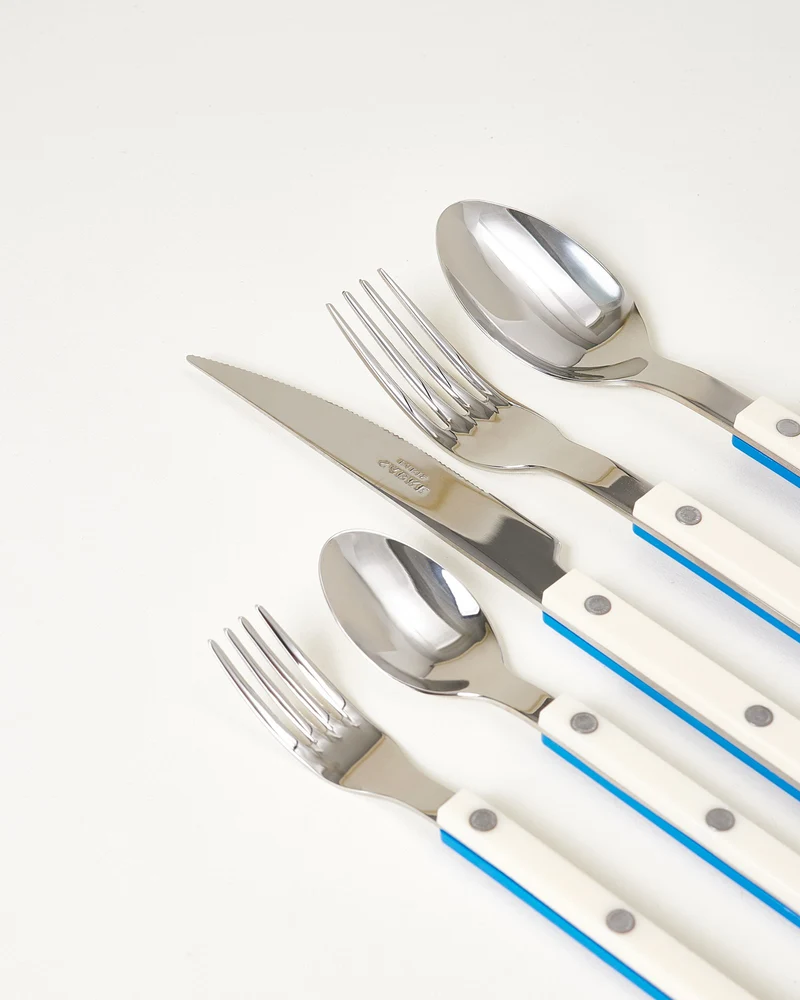 MaM x Sabre Paris Besteck 5er-Set off-white blau