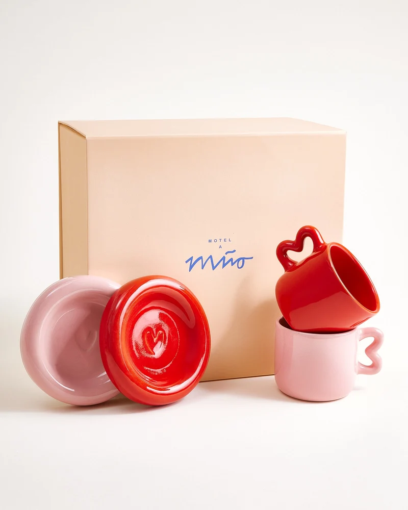 Seia Geschenk-Set rosa rot 5-teilig