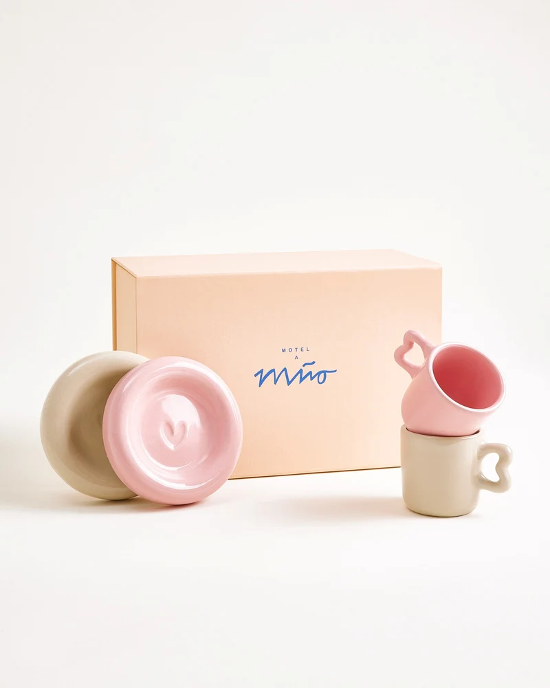 Seia Geschenk-Set Espresso rosa sand 5-teilig