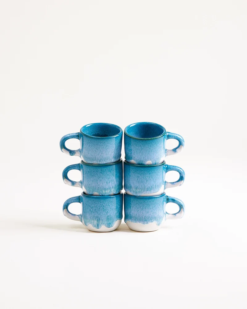 Coimbra Espressotasse türkis 6er-Set