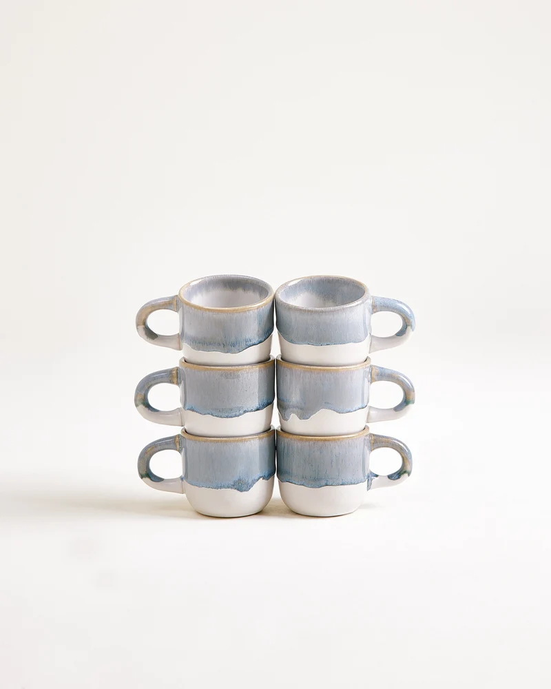 Coimbra Espressotasse graublau 6er-Set