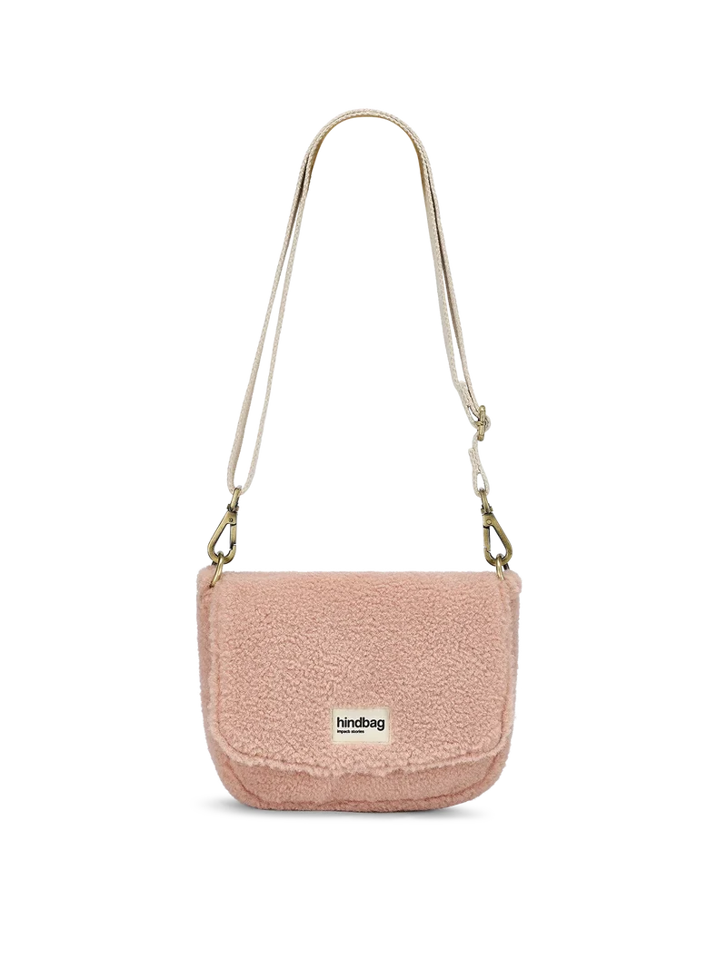 Sac à main Margault Teddy Rose poudré