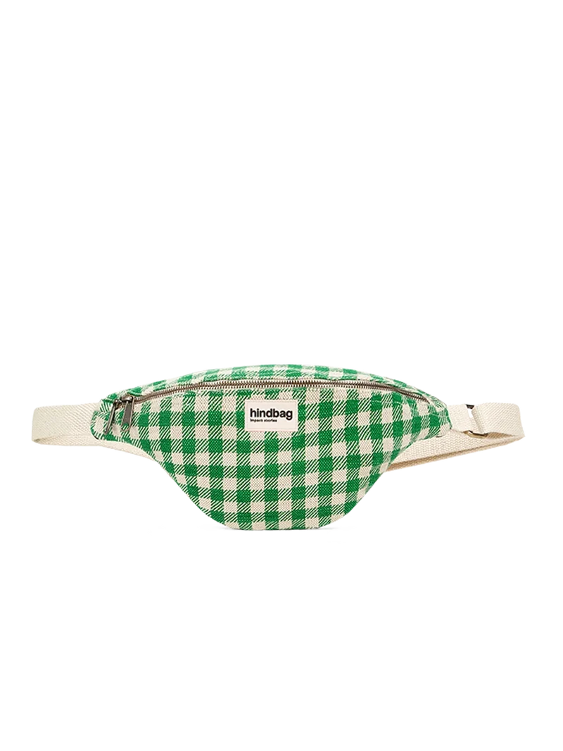 Sac banane Olivia Vichy vert