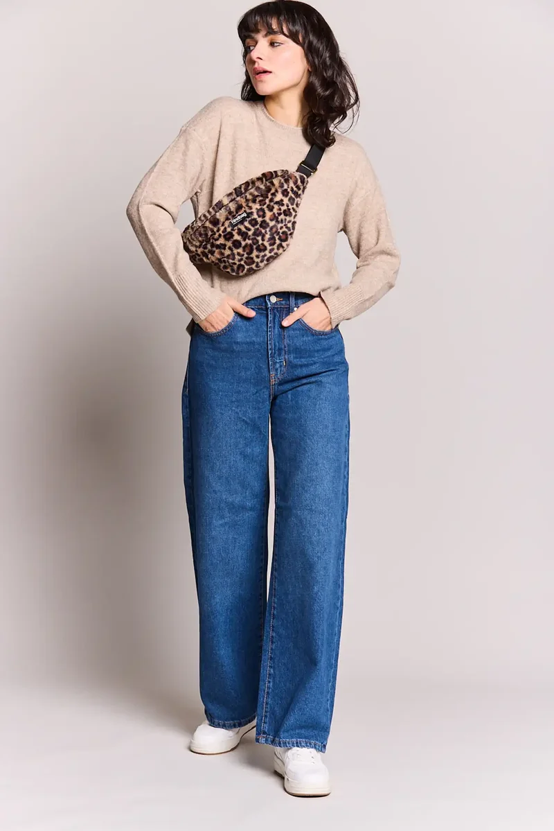 Sac banane Olivia fausse fourrure Léopard