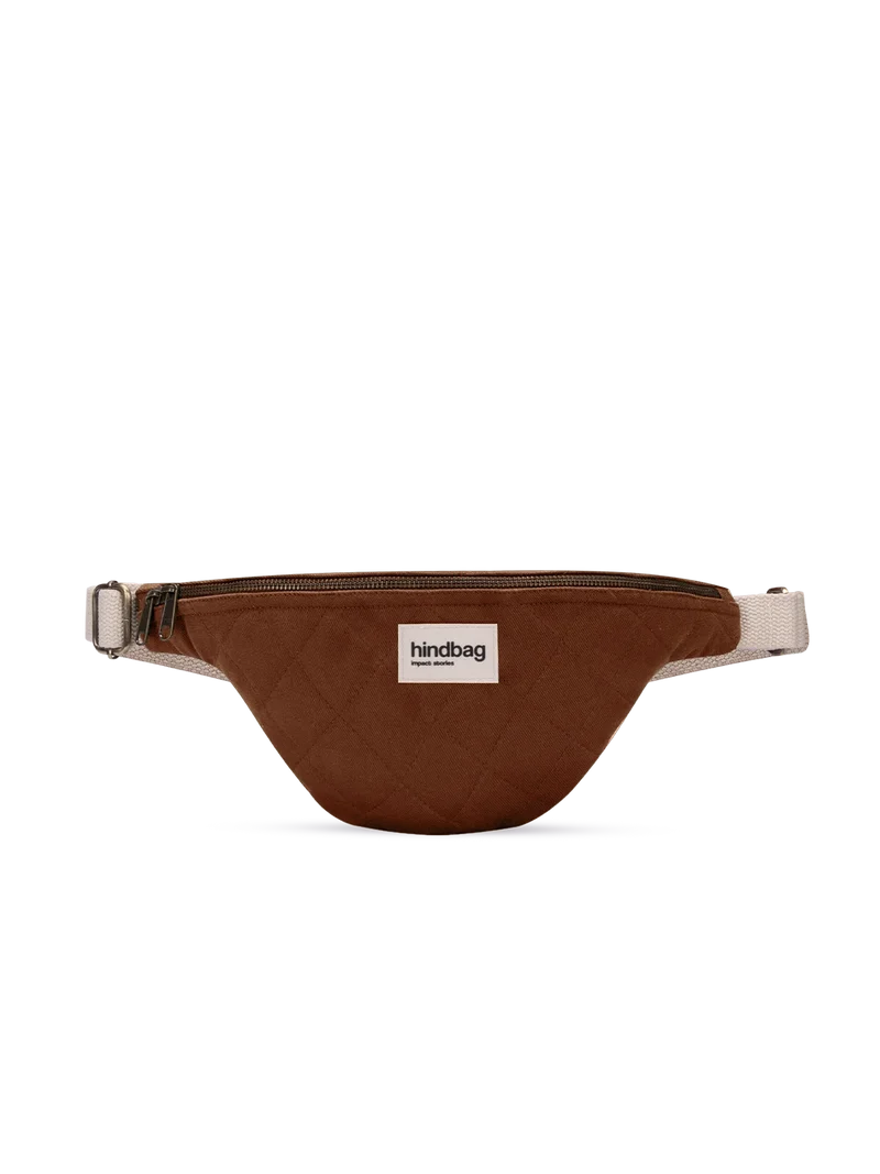 Sac banane matelassé Olivia Chocolat