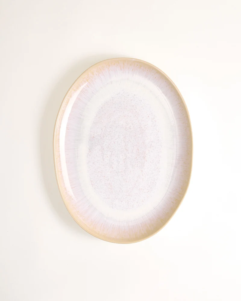 Areia Servierplatte L oval sand