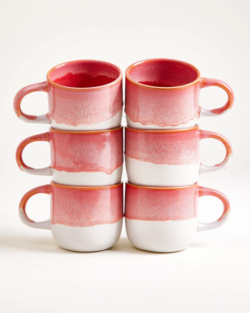 Coimbra Tasse groß pink 6er-Set