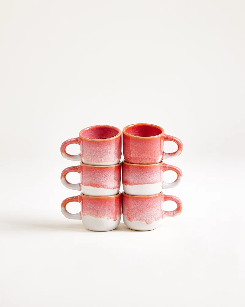 Coimbra Espressotasse pink 6er-Set