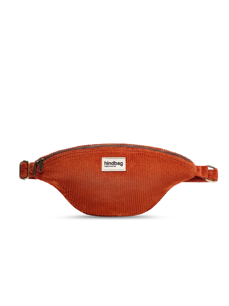 Sac banane L Sasha Velours Brique