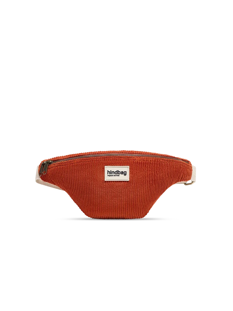 Sac banane Olivia Velours Brique