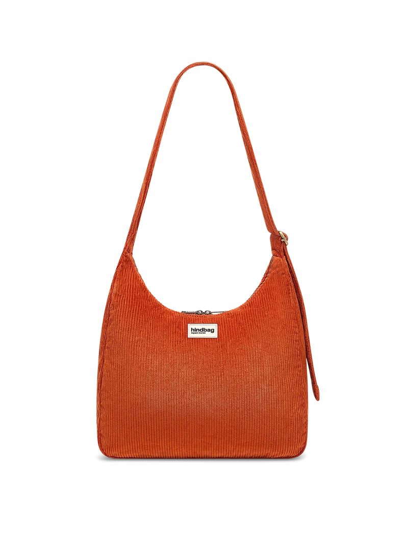Sac hobo Claire Velours Brique