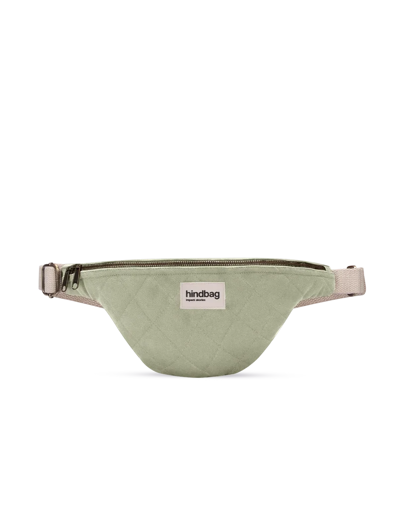 Sac banane matelassé Olivia Vert argile