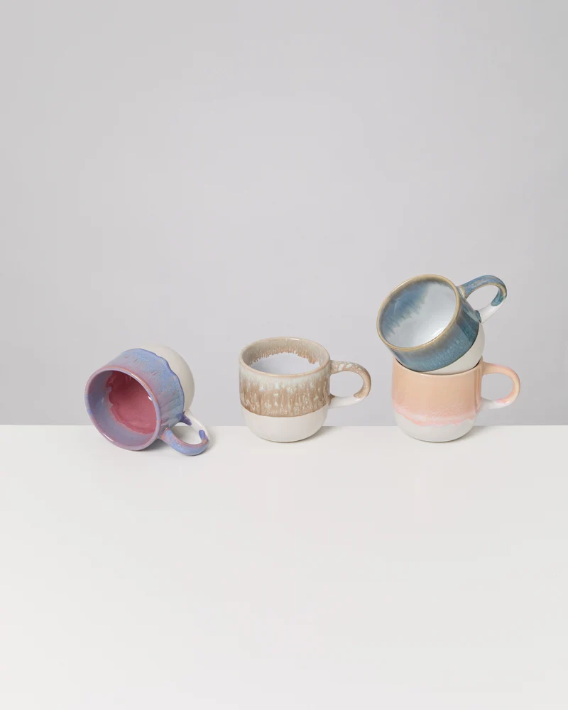 Coimbra Tasse groß Pastel Flow mix 4er-Set