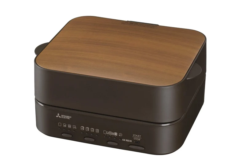 Mitsubishi Electric 1-Slice Bread Oven Toaster 5 Settings Retro Brown TO-ST1-T