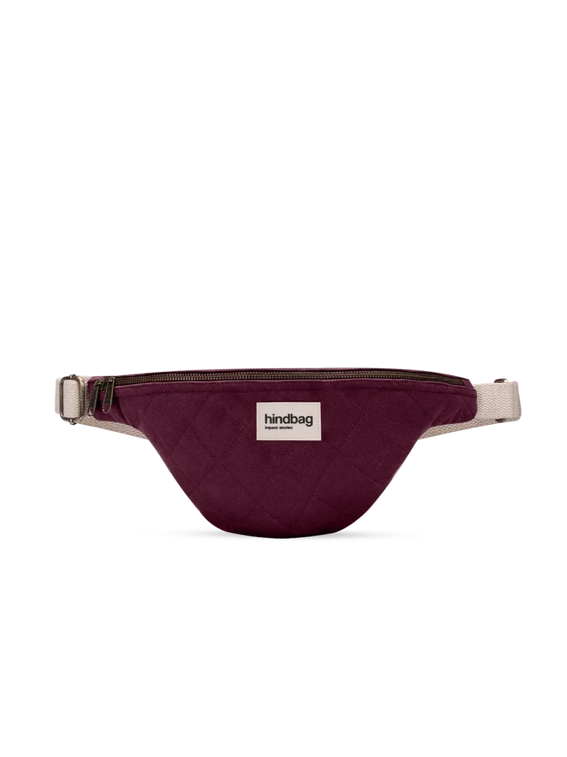 Sac banane matelassé Olivia Prune