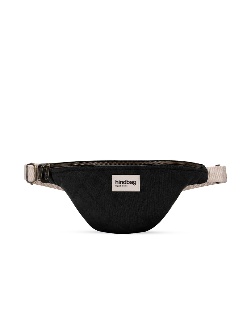 Sac banane matelassé Olivia Noir