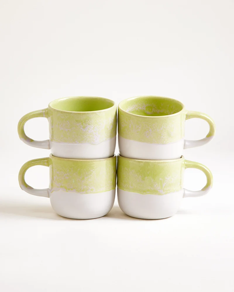 Coimbra Tasse groß lime 4er-Set