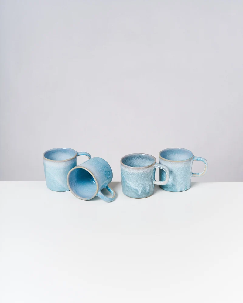 Cordoama Tasse groß modern aqua 4er-Set