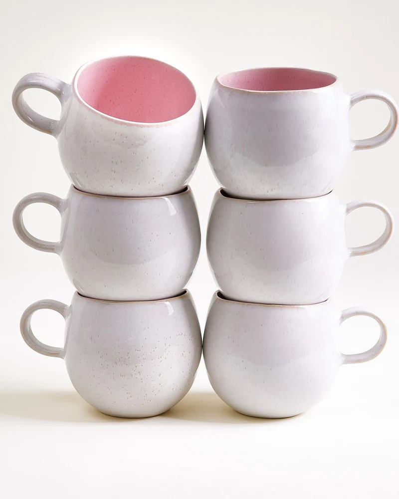 Areia Tasse groß rosé 6er-Set