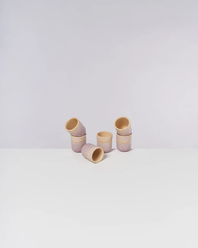 Copa Alto Espressobecher apricot flieder 6er-Set